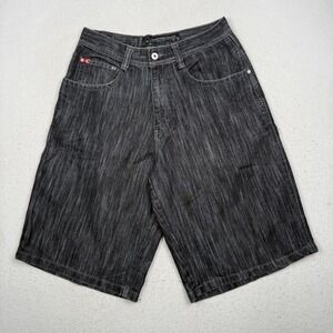 Southpole Shorts Mens 32 Charcoal Gray Denim Baggy Casual Pockets 12 Inseam